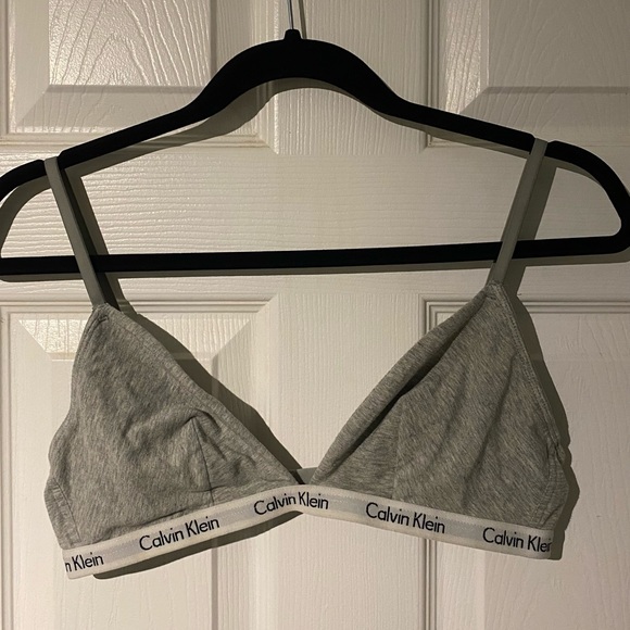 Calvin Klein Heather Grey Women’s Carousel Triangle Bralette - Picture 3 of 6